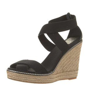 Tory Burch Black Canvas Espadrilles